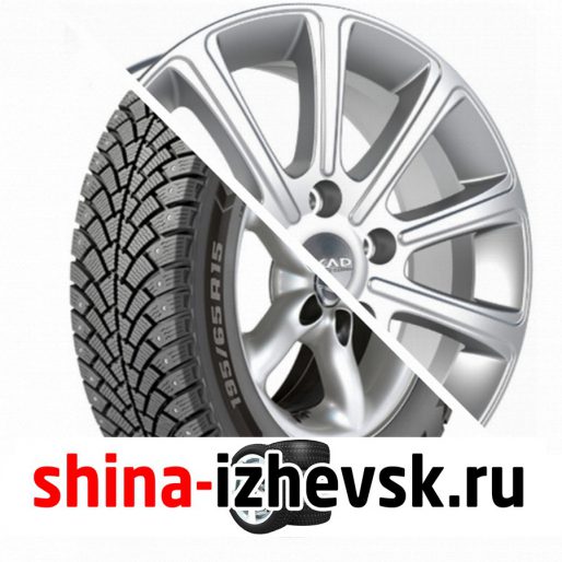 Колесо в сборе BF Goodrich G Force Stud 215/65 R16 Q 102 + СКАД Милан 6.5xR16 5×112 ET40 DIA66.6 Серебристый в Ижевске